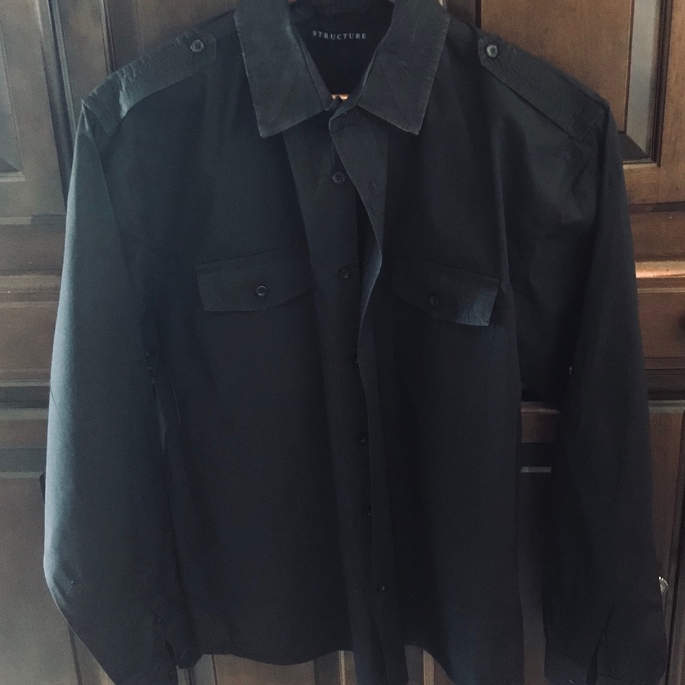🔥 Men’s XL Structure Military Style Shirt